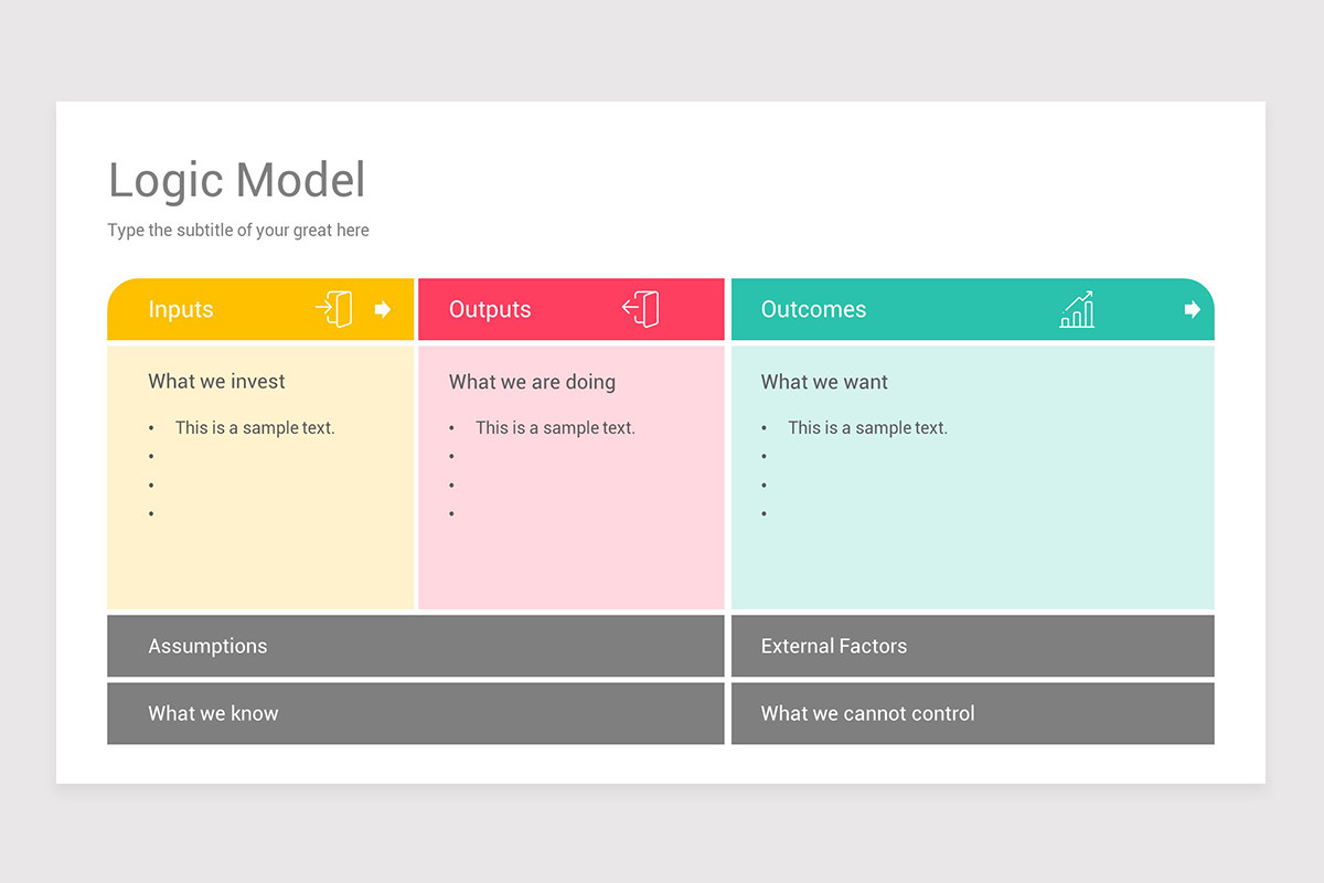 Logic Model PowerPoint Template Designs | Nulivo Market
