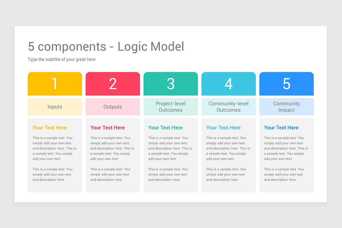 Logic Model PowerPoint Template Designs Nulivo Market