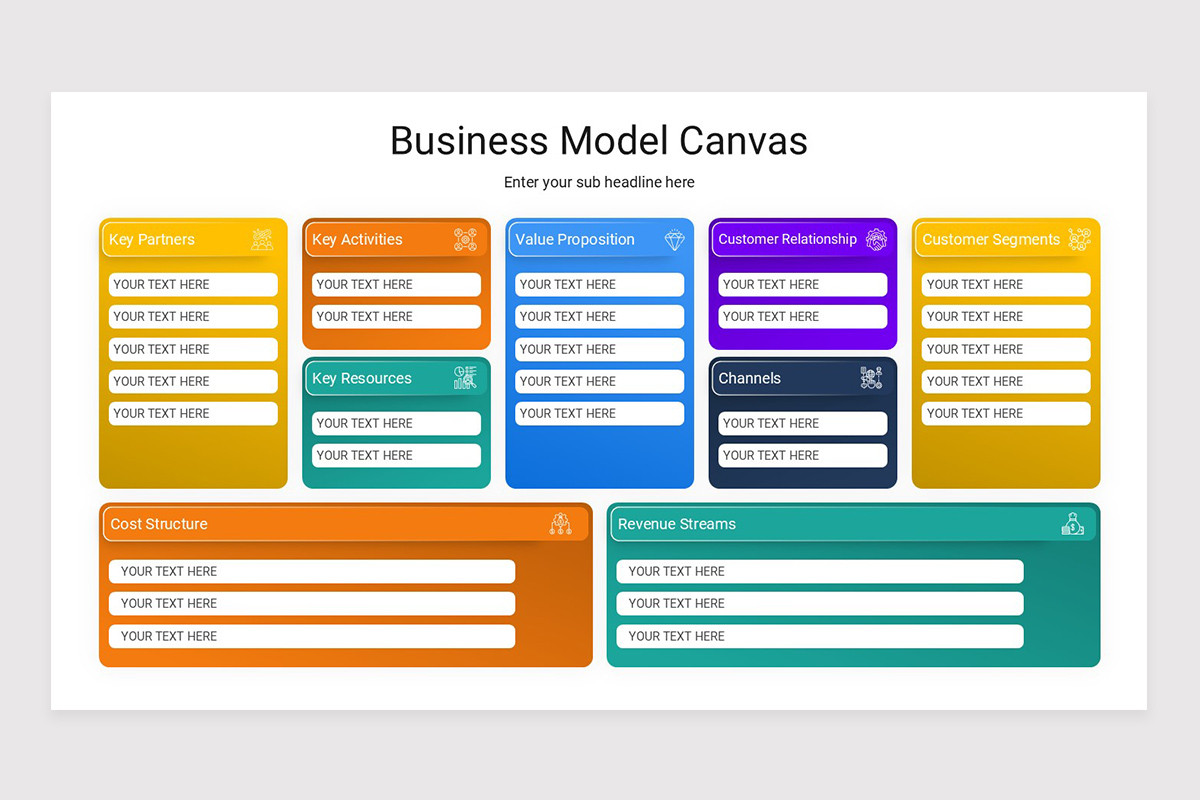 Business Model Canvas Keynote Presentation Template | Nulivo Market