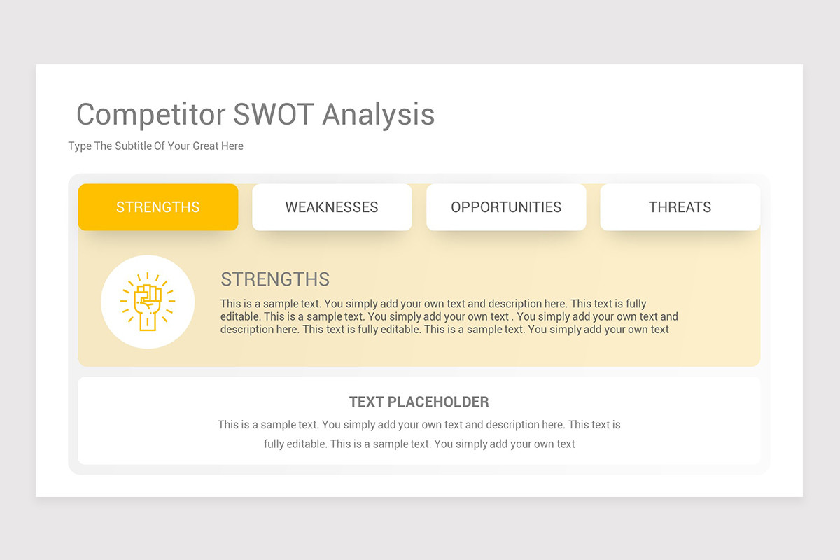 Competitive Strategies Model PowerPoint Template | Nulivo Market