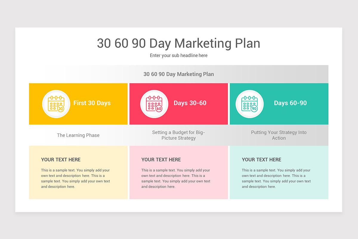30 60 90 Day Marketing Plan PowerPoint Template Nulivo Market