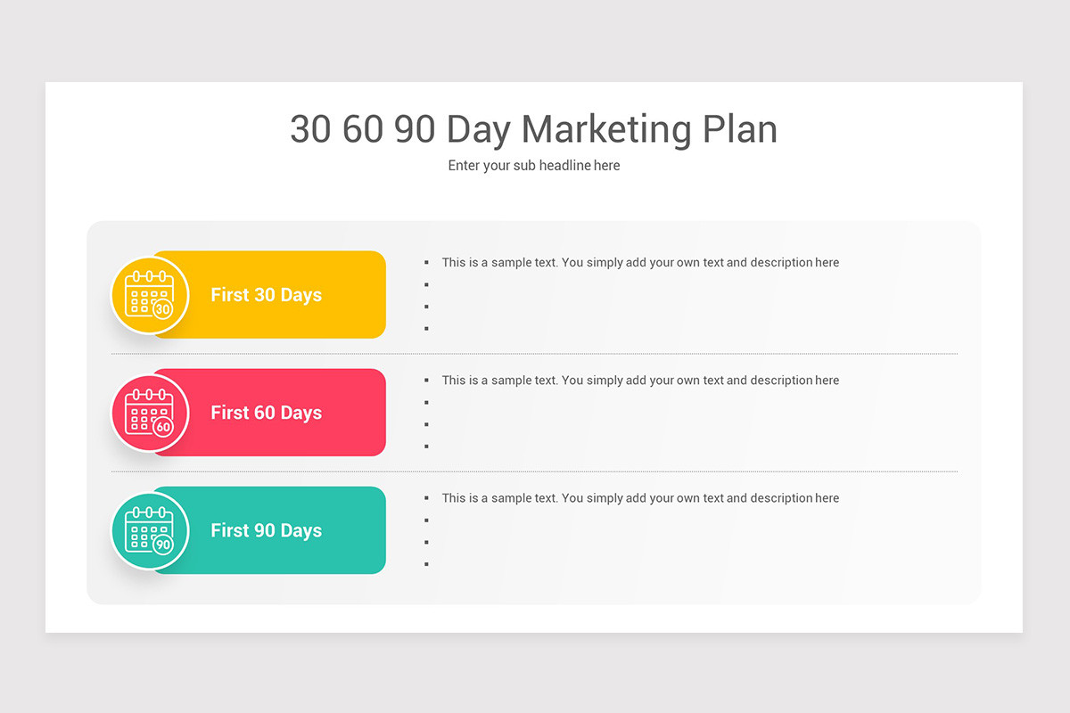 30 60 90 Day Marketing Plan Keynote Template Nulivo Market