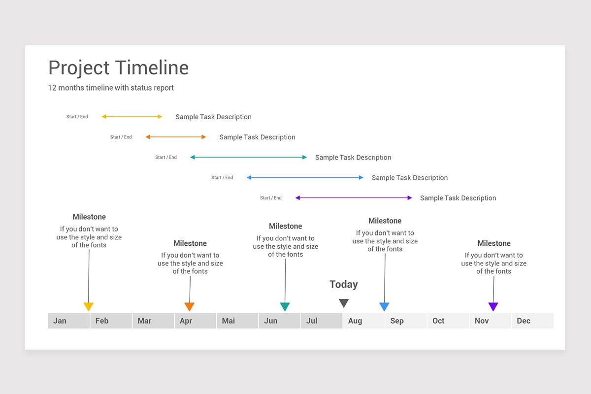Project Plan Gantt and Timelines PowerPoint Template | Nulivo Market