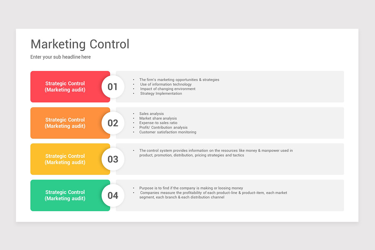Market Control Key Controls Marketing Control Keynote Template | Nulivo Market