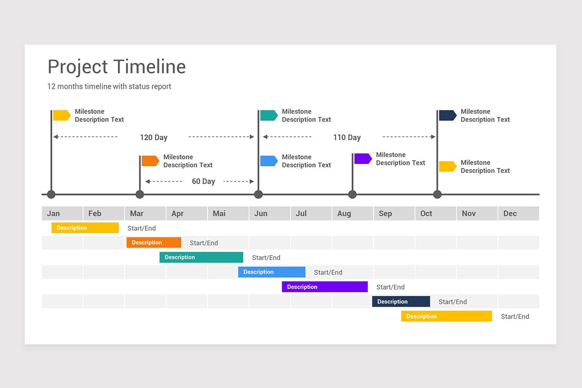Project Plan Gantt and Timelines Keynote Template | Nulivo Market
