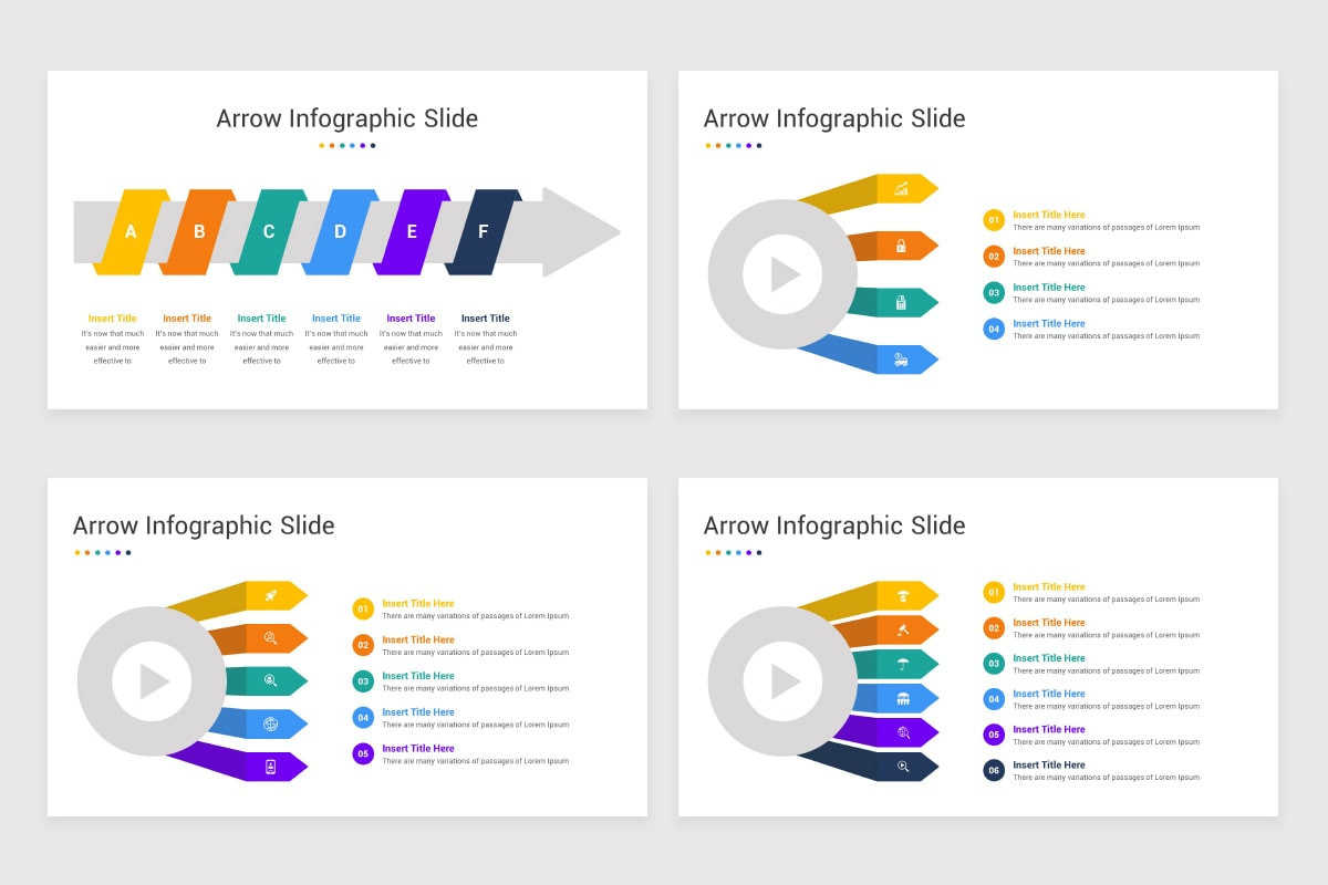 Powerpoint Graph Objects Arrows Graph PowerPoint Template | Nulivo Market