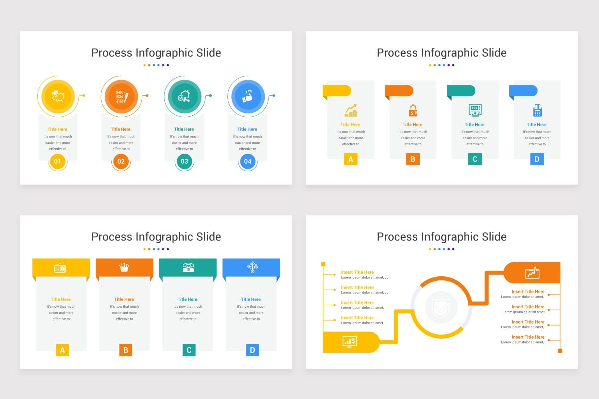 Process Workflow Infographics PowerPoint Template | Nulivo Market