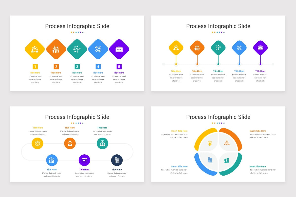Process Workflow Infographics PowerPoint Template | Nulivo Market