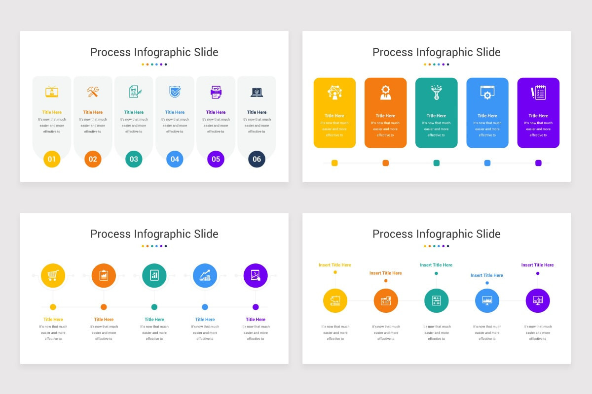 Process Workflow Infographics PowerPoint Template | Nulivo Market
