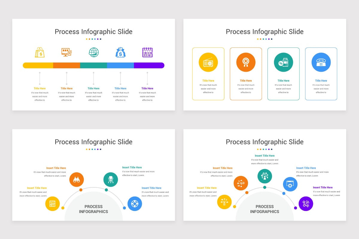 Process Workflow Infographics PowerPoint Template | Nulivo Market