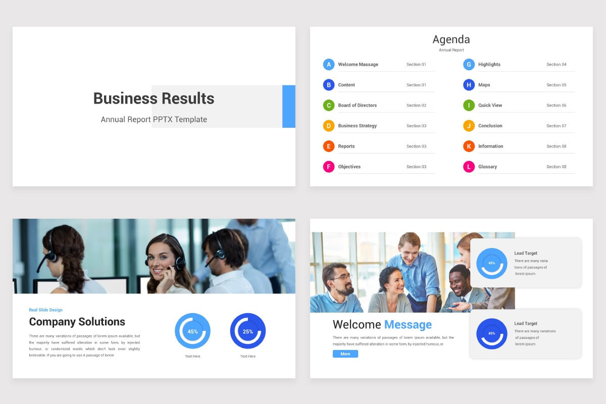 Business Results PowerPoint Presentation Template | Nulivo Market