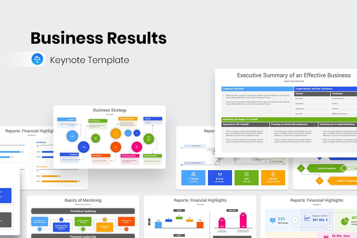 Business Results Keynote Presentation Template | Nulivo Market