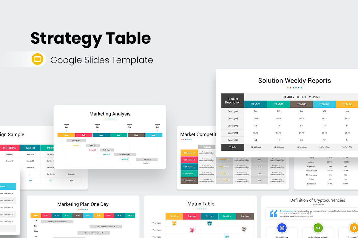 Strategy Table Google Slides Template Nulivo Market