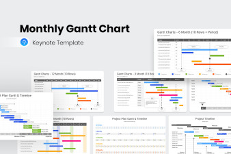 Monthly Gantt Chart Keynote Template
