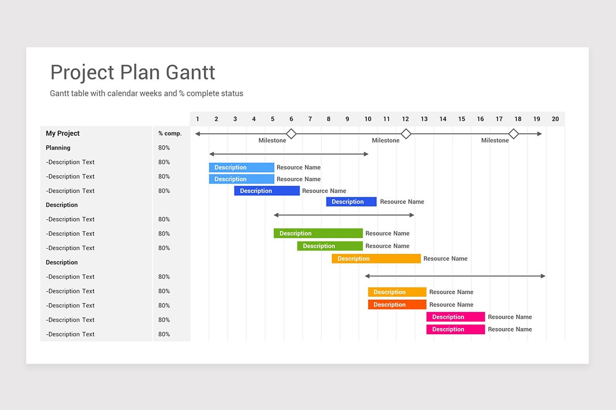 Weekly Gantt Chart PowerPoint Template Nulivo Market Weekly Gantt Chart PowerPoint Template Nulivo Market