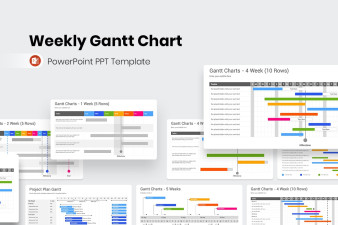 Weekly Gantt Chart PowerPoint Template