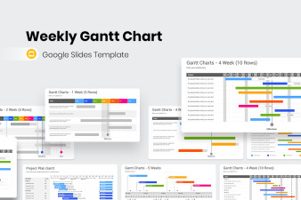 Weekly Gantt Chart Google Slides Template