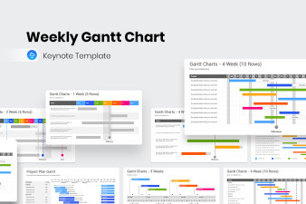 Weekly Gantt Chart Keynote Template