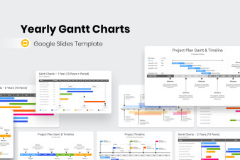 Yearly Gantt Chart Google Slides Template