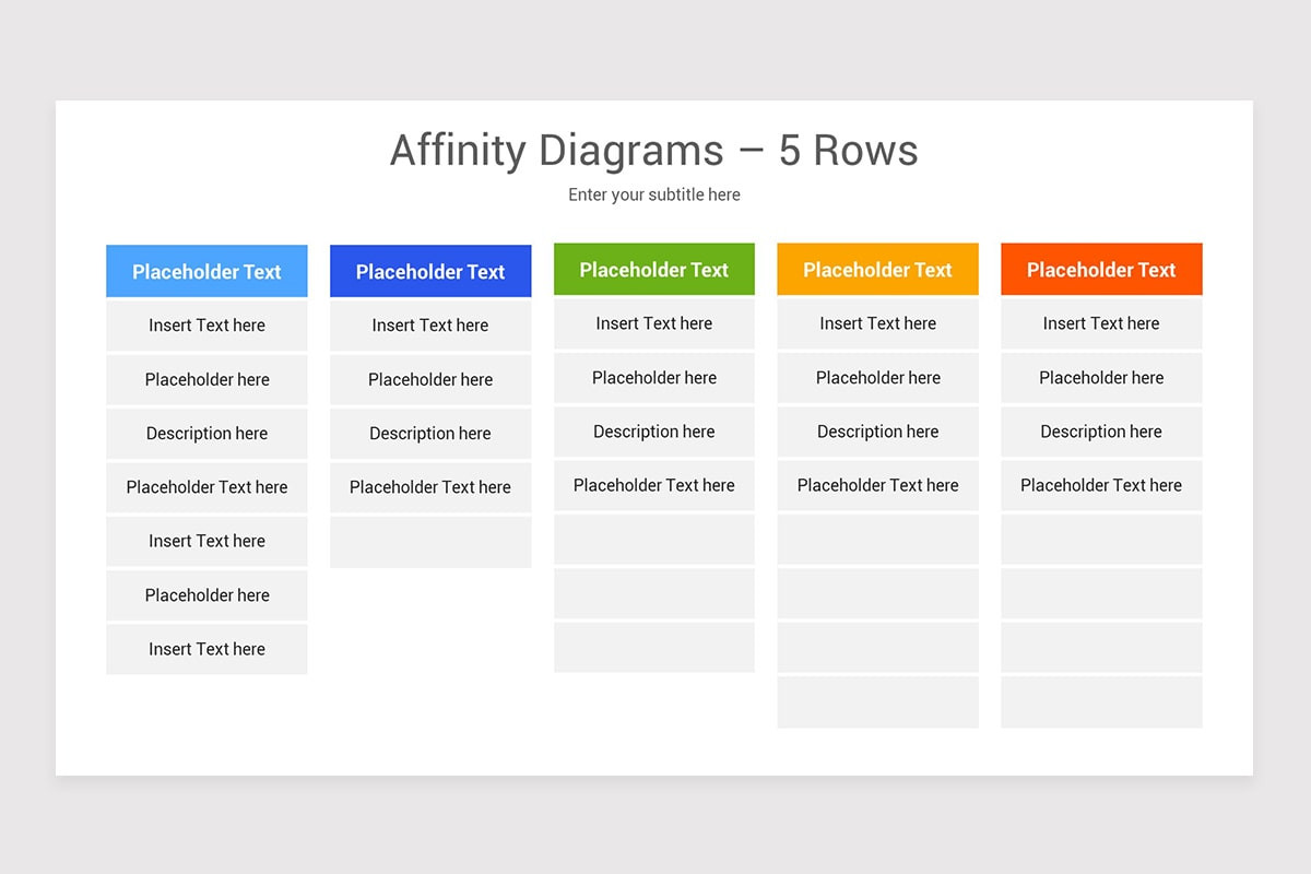 Affinity Infographics Affinity Diagrams PowerPoint Template | Nulivo Market
