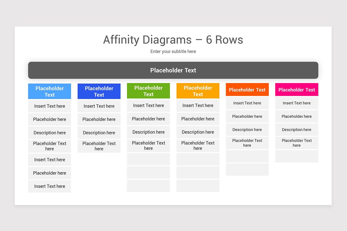 Affinity Infographics Affinity Diagrams PowerPoint Template | Nulivo Market
