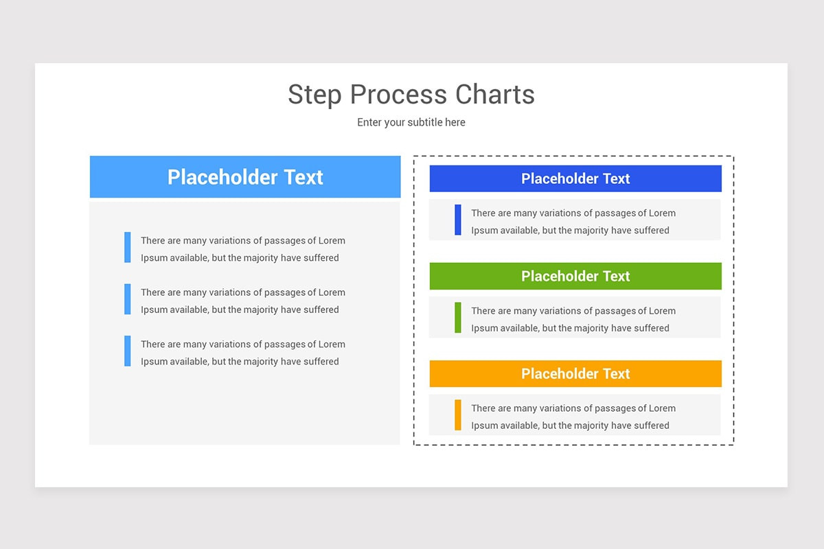 Stabilized Process Chart Step Process Charts PowerPoint Template | Nulivo Market