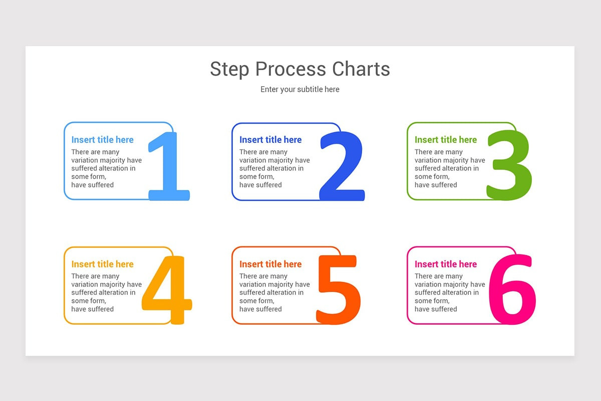 Step Process Charts Google Slides Template | Nulivo Market