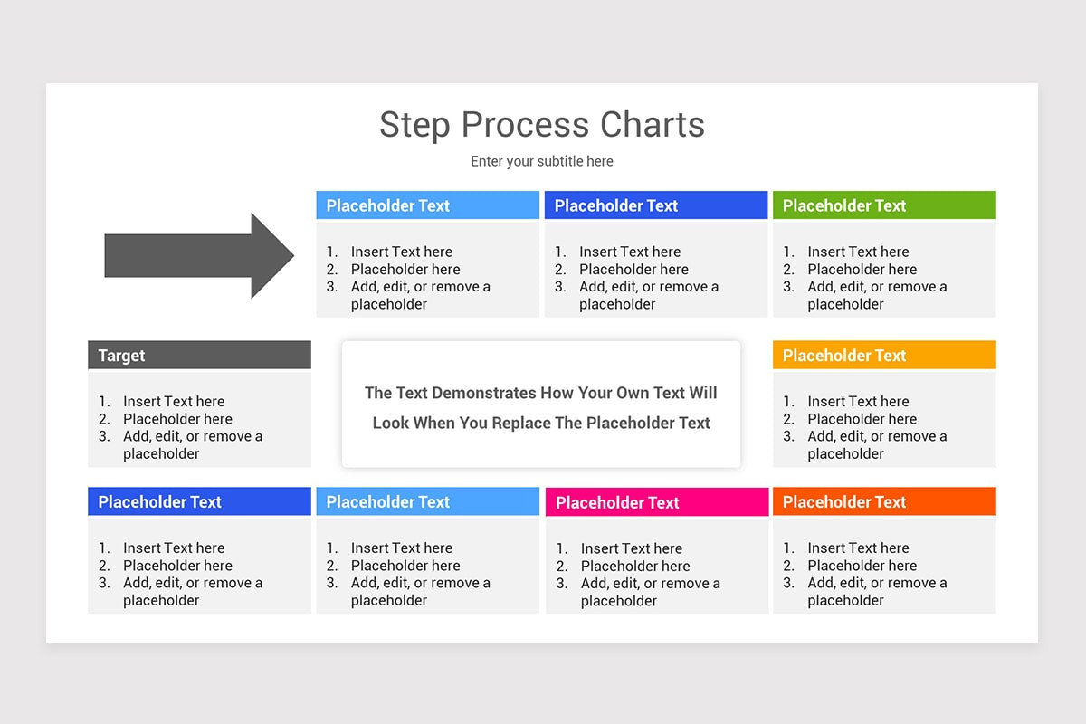 Step Process Charts Google Slides Template | Nulivo Market
