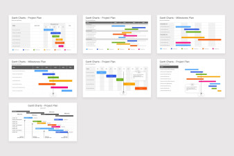 Gantt charts and Timelines Bundle PowerPoint Template | Nulivo Market