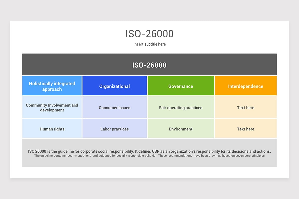 Corporate Social Responsibility Google Slide Template
