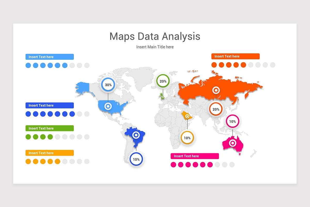 World Maps Data Analysis PowerPoint Template | Nulivo Market