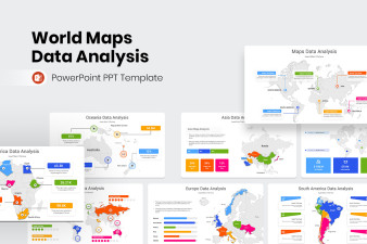 World Maps Data Analysis PowerPoint Template