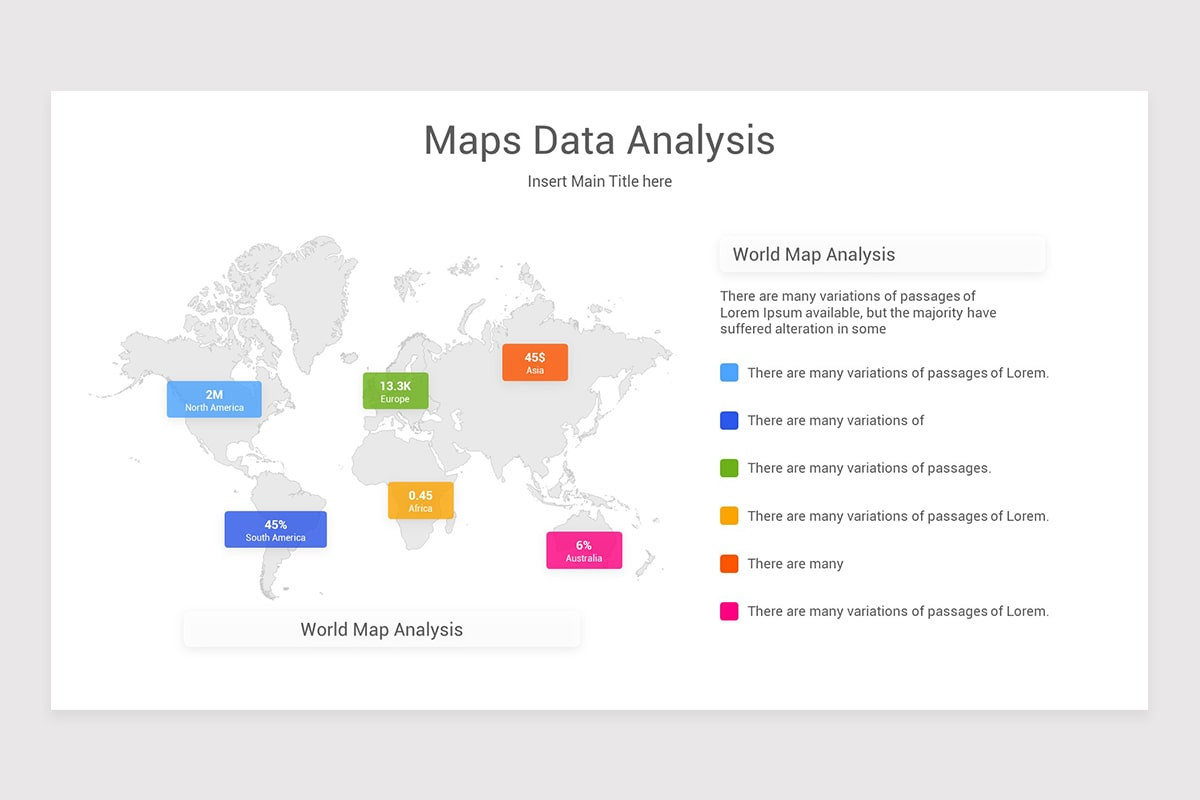 Contoh Map Analysis World Maps Data Analysis Keynote Template | Nulivo Market