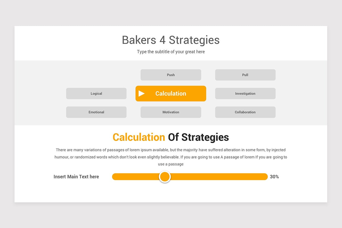 Baker's 4 Strategies PowerPoint Template | Nulivo Market