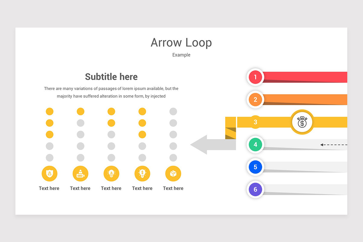 Loop Line Powerpoint Pointer Arrow Loop PowerPoint Template | Nulivo Market