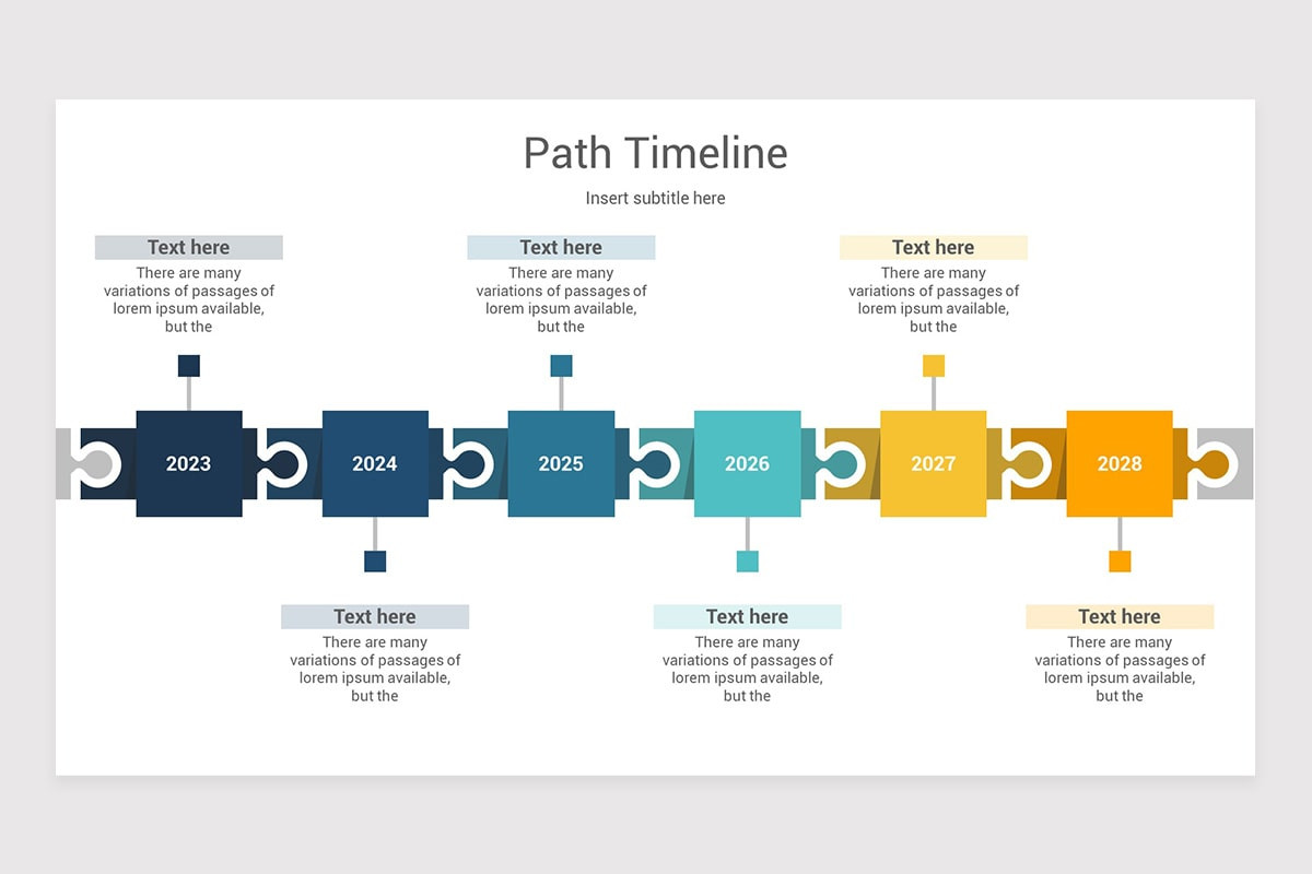 Path Line Stream Line Timeline Path Timeline PowerPoint Template | Nulivo Market