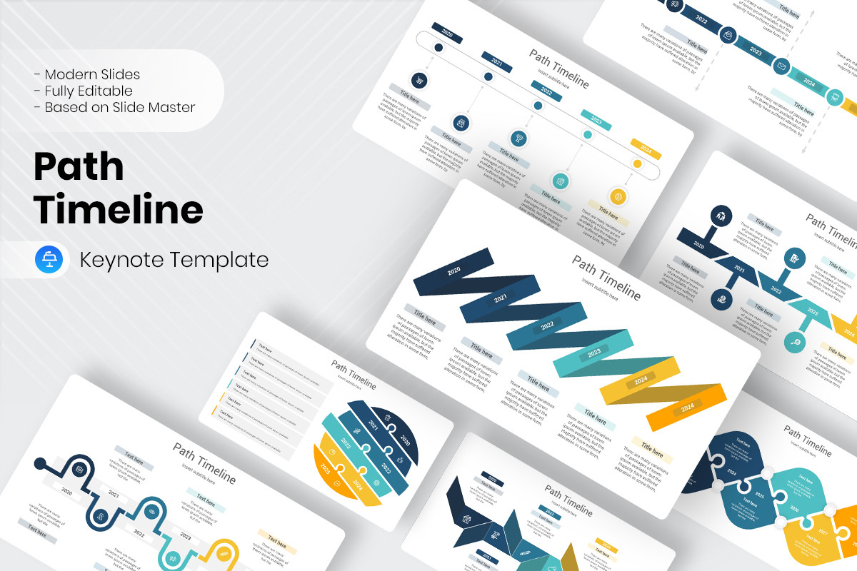 Path Timeline Keynote Template | Nulivo Market