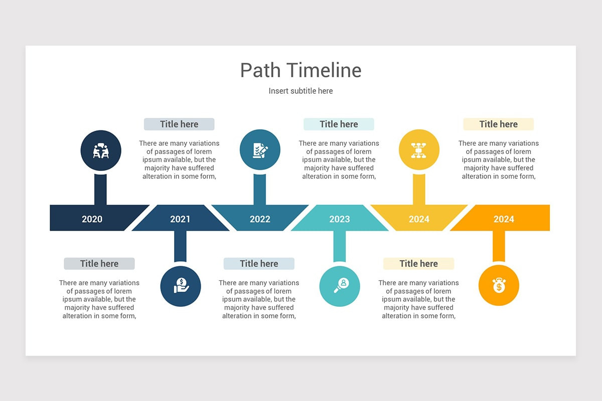 Path Timeline Google Slide Template | Nulivo Market