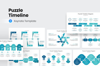 Puzzle Timeline Keynote Template