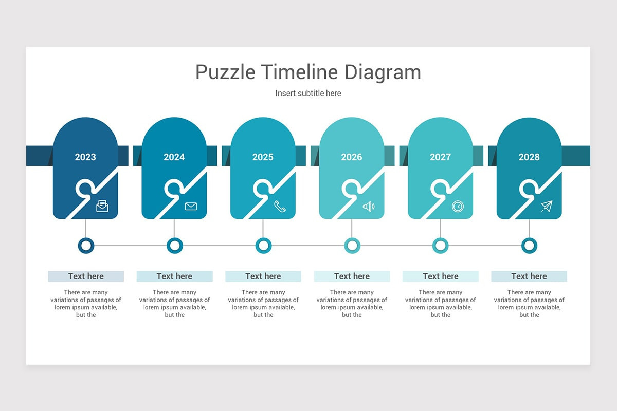 Puzzle Timeline Google Slide Template | Nulivo Market