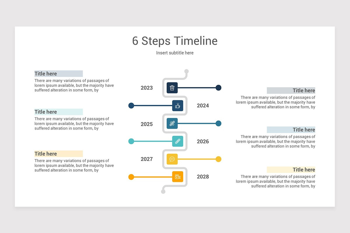 Custom Timeline Google Slide Template | Nulivo Market