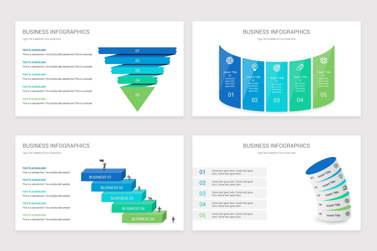 Simple Business Infographics PowerPoint Template | Nulivo Market