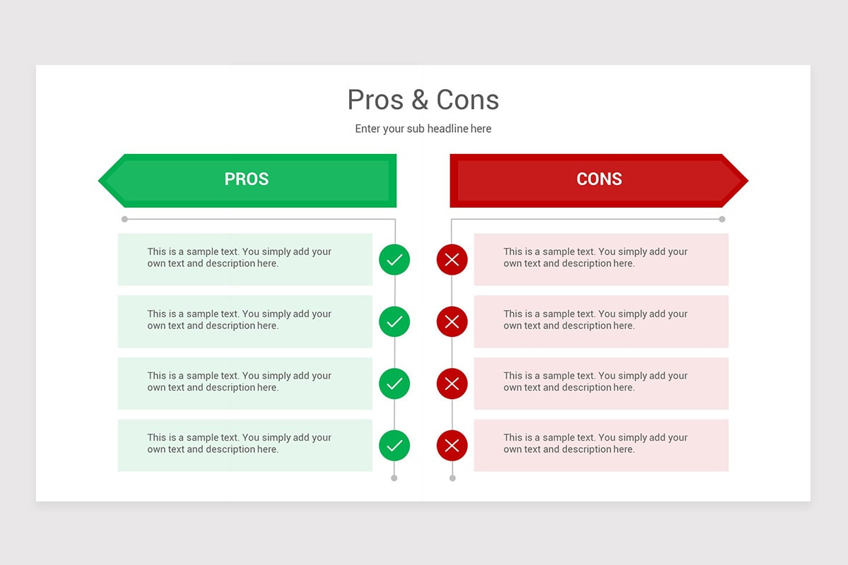 Pros and Cons PowerPoint Template | Nulivo Market