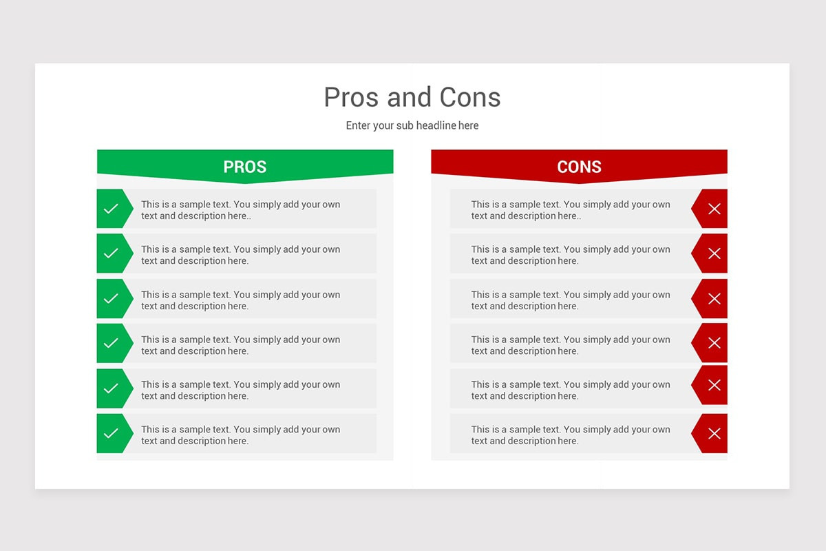 Pros and Cons Google Slides Template Nulivo Market Pros and Cons Google Slides Template Nulivo Market