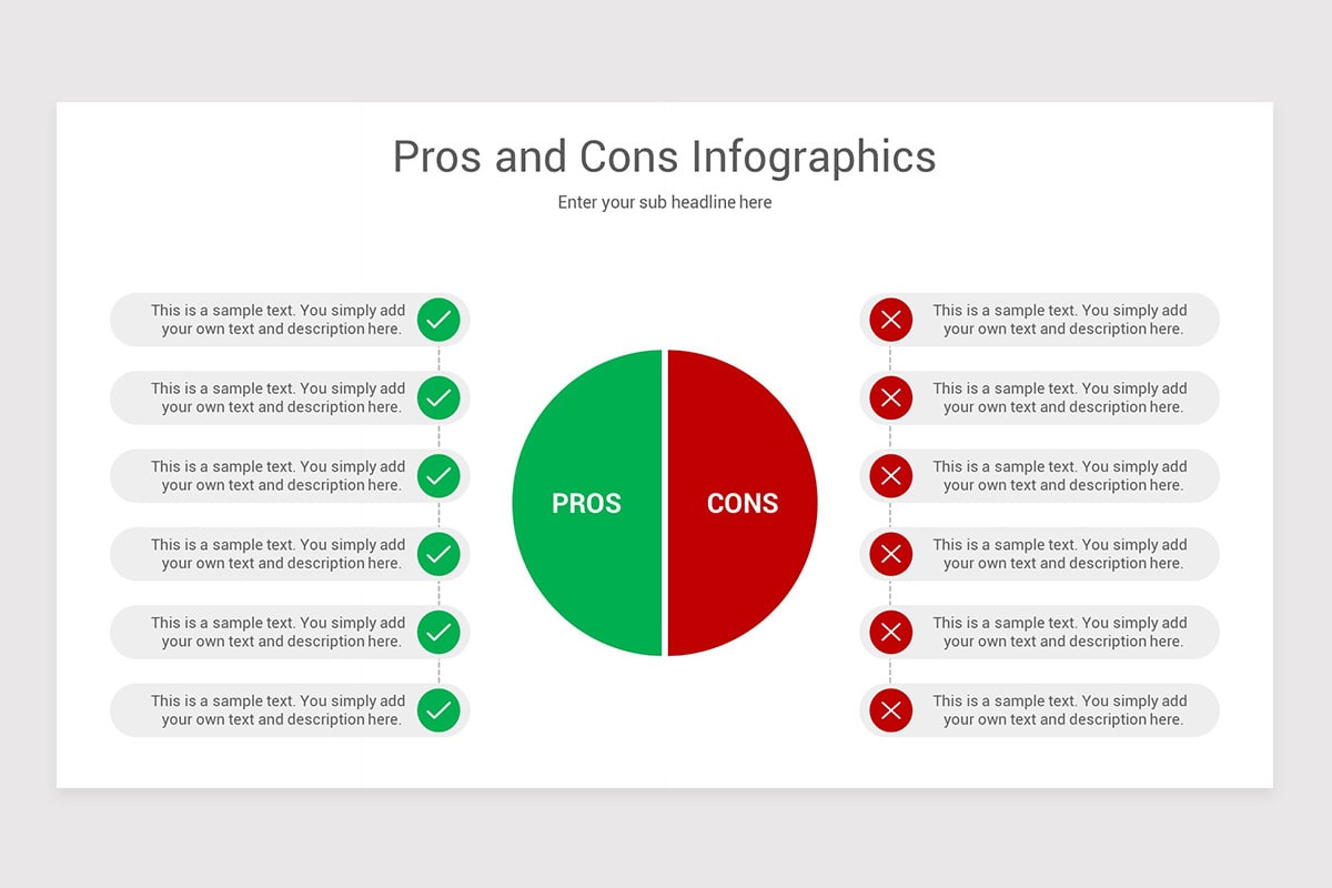 Pros and Cons Keynote Template | Nulivo Market