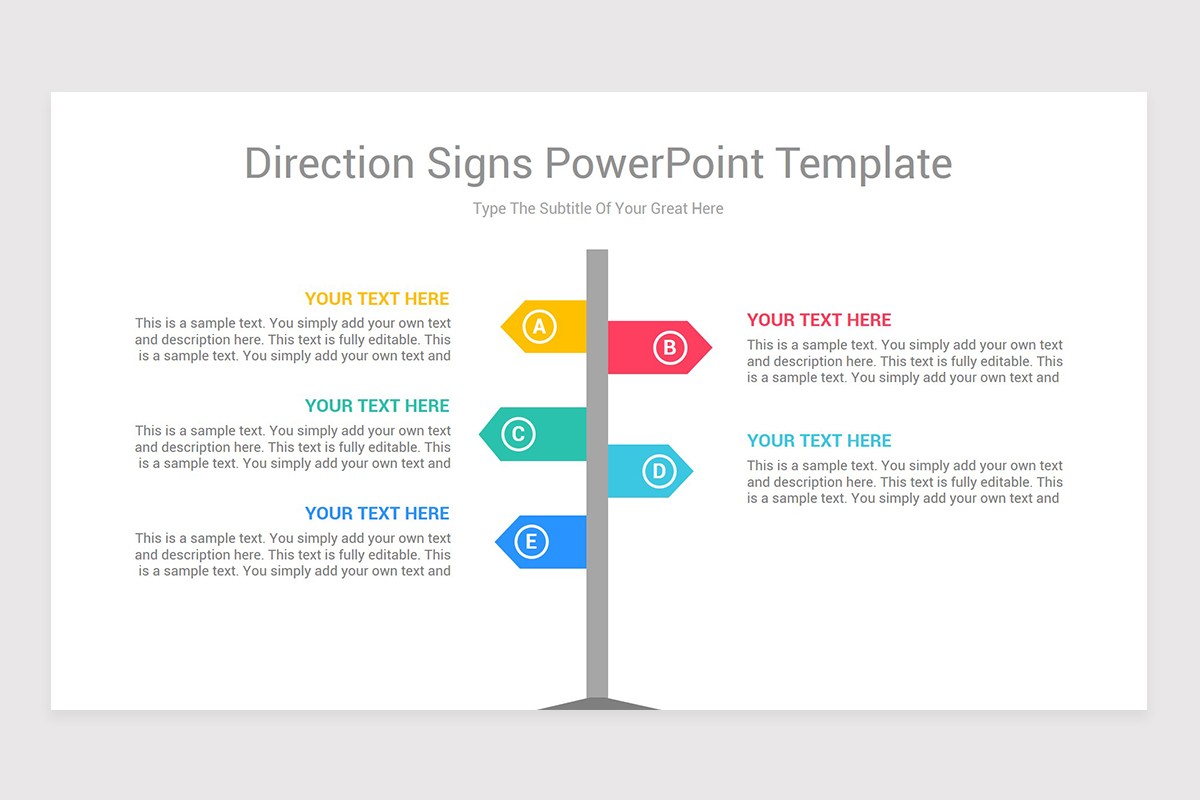 Direction Signs PowerPoint Presentation Template | Nulivo Market