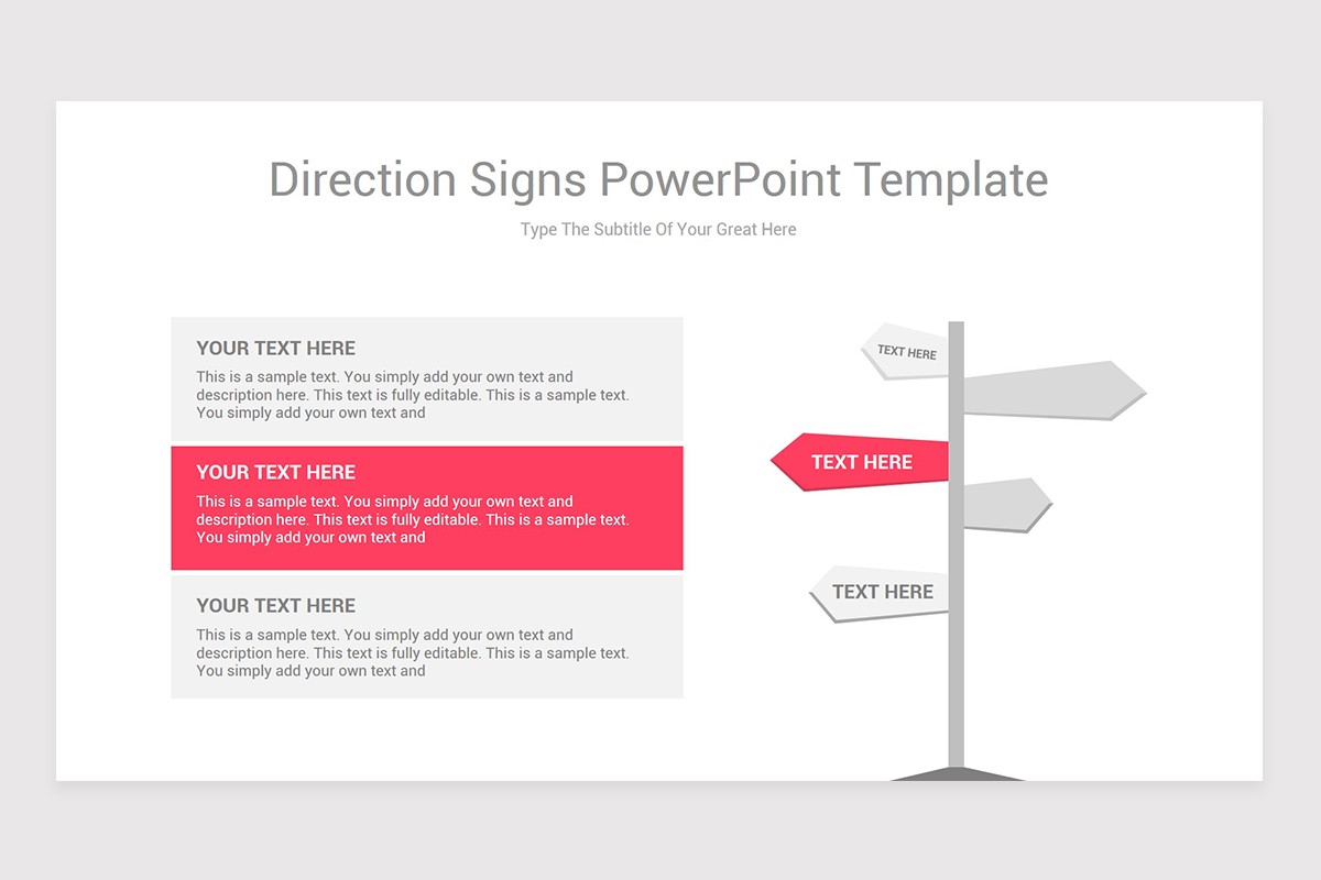 Direction Signs PowerPoint Presentation Template | Nulivo Market