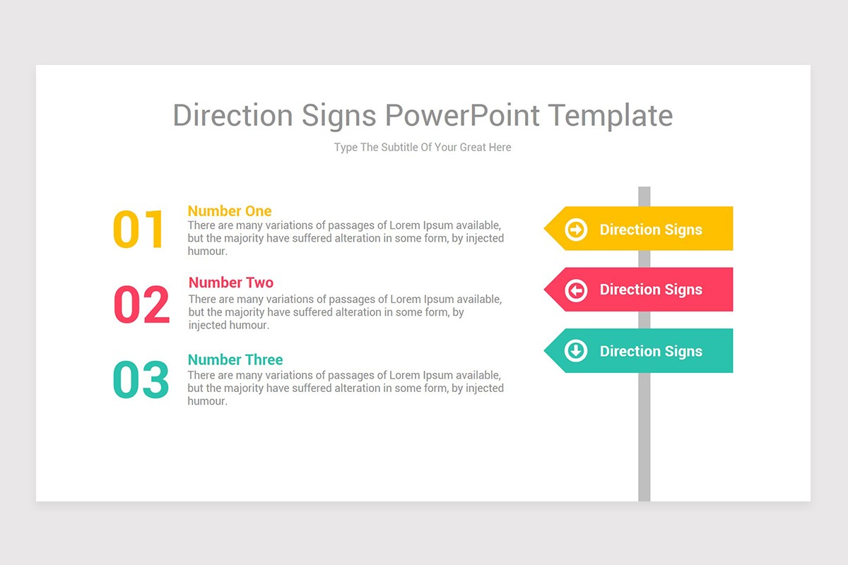 Direction Signs PowerPoint Presentation Template | Nulivo Market