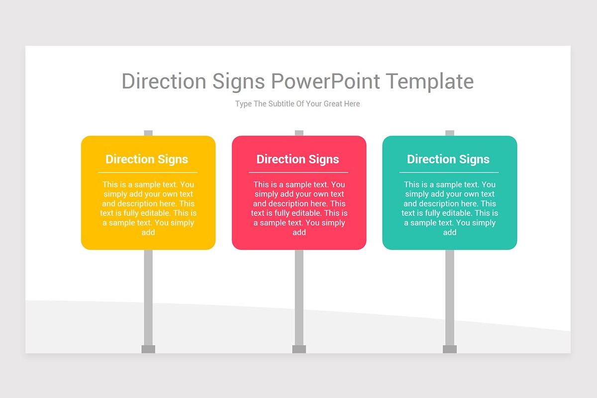 Direction Signs PowerPoint Presentation Template | Nulivo Market