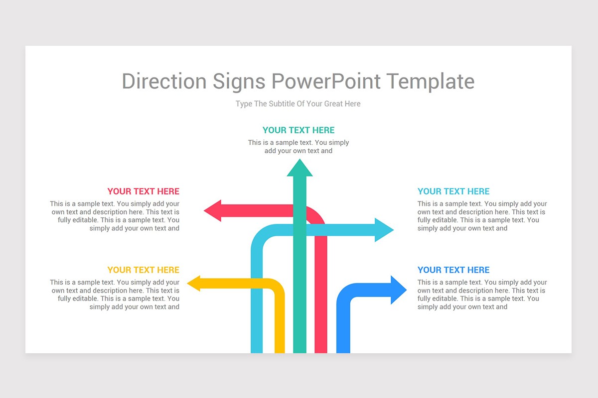 Direction Signs PowerPoint Presentation Template | Nulivo Market
